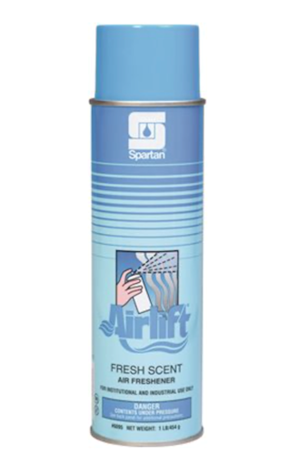 AIR FRESHENER, AIRLIFT, SPARTAN, FRESH SCENT, AEROSOL, 16 OZ., 12/CT