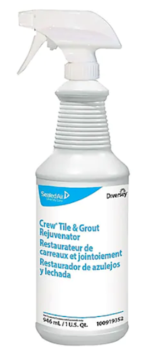 BATHROOM CLEANER, TILE & GROUT REJUVENATOR, DIVERSEY CREW, 32 OZ., 12/CT