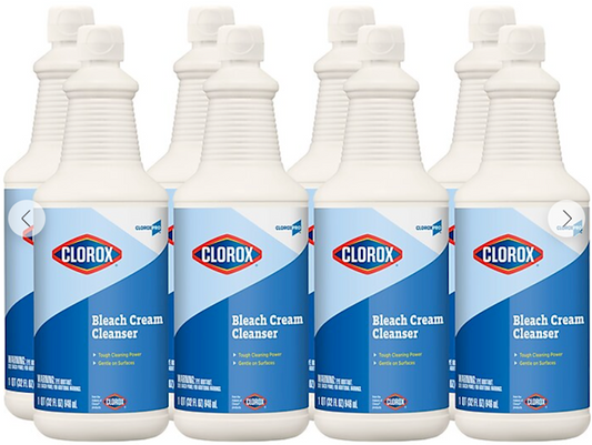 BLEACH, CREAM CLEANER, CLOROX, FRESH SCENT, 32 OZ, 8/CT