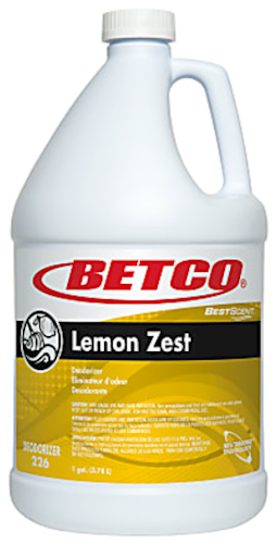 DEODORIZER, BETCO BESTSCENT, LEMON ZEST SCENT, 1 GALLON, 4/CT